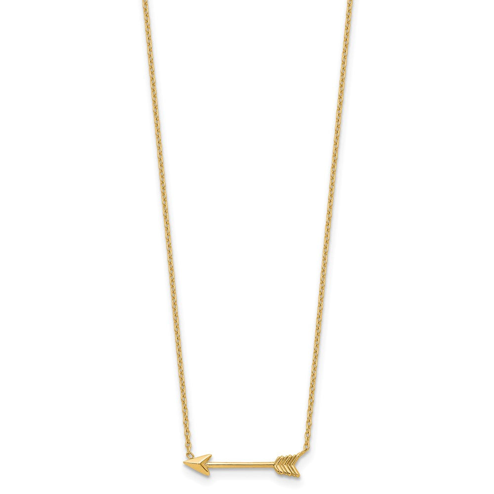 14k Polished Arrow 17in Necklace