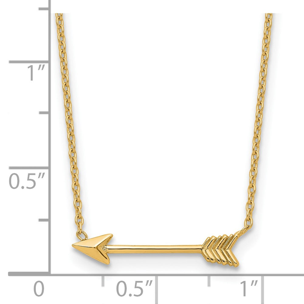 14k Polished Arrow 17in Necklace