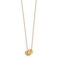 14k Polished Fancy Interlocking Circle 16 inch with 1 inch ext. Necklace