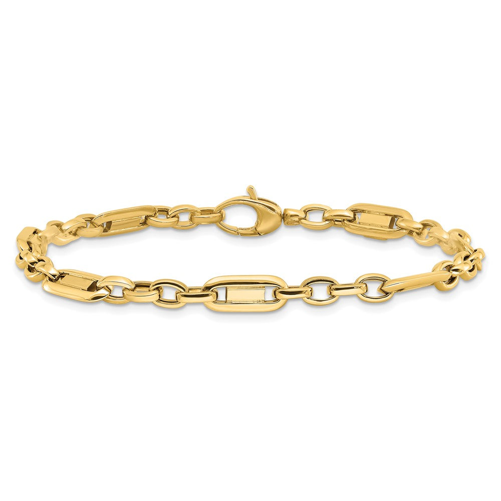 14k Polished Fancy Link Bracelet
