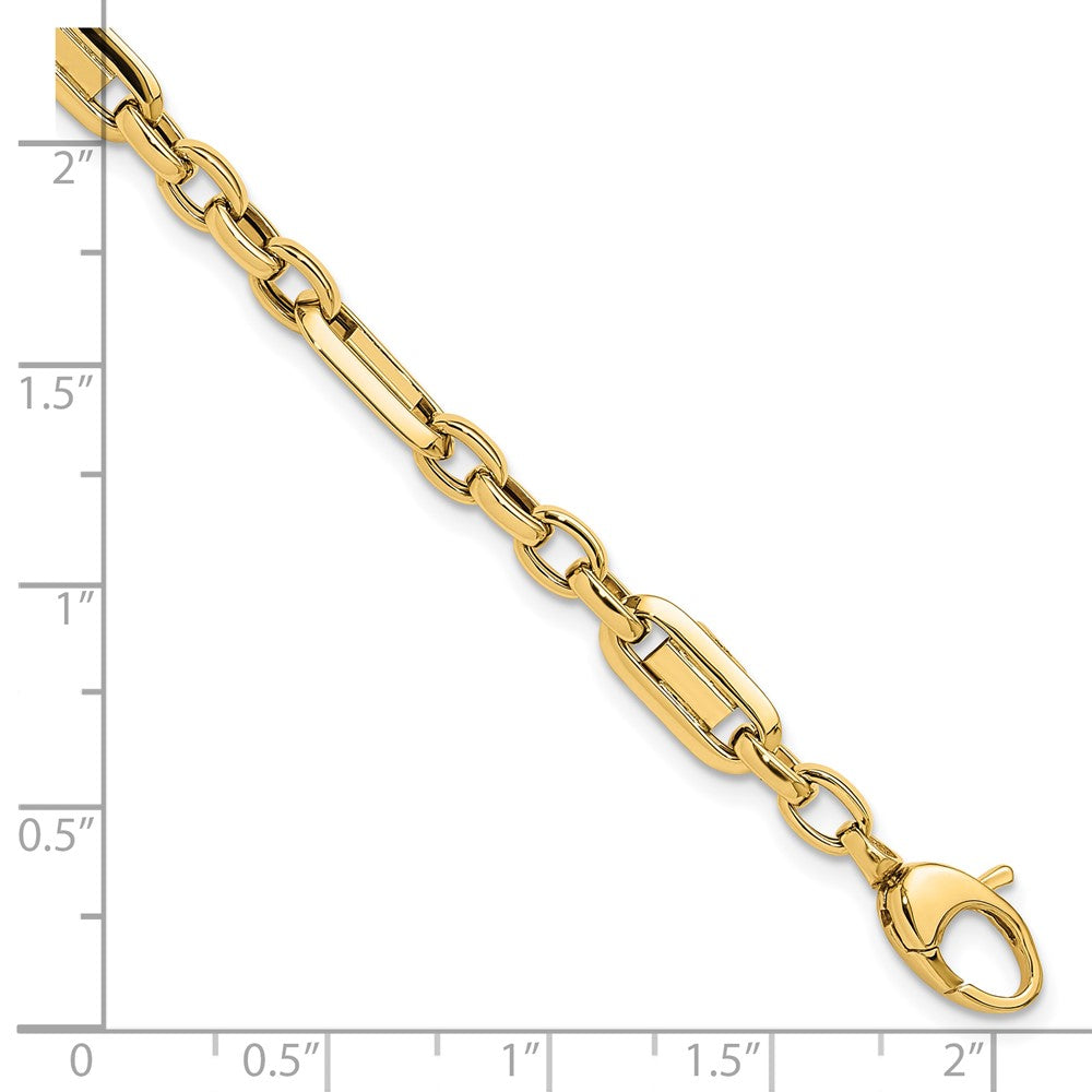 14k Polished Fancy Link Bracelet