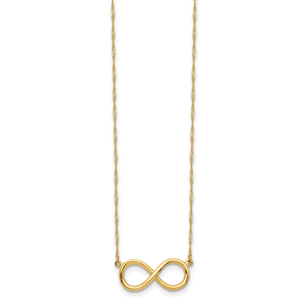 14K Polished Infinity Necklace