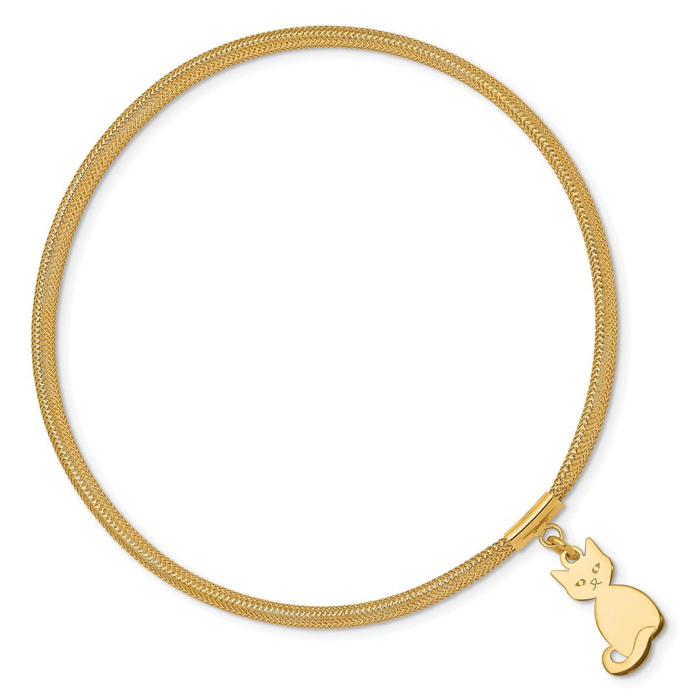 14K Cat Stretch Mesh Bracelet