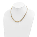 14k Polished Graduated Fancy Link Necklace