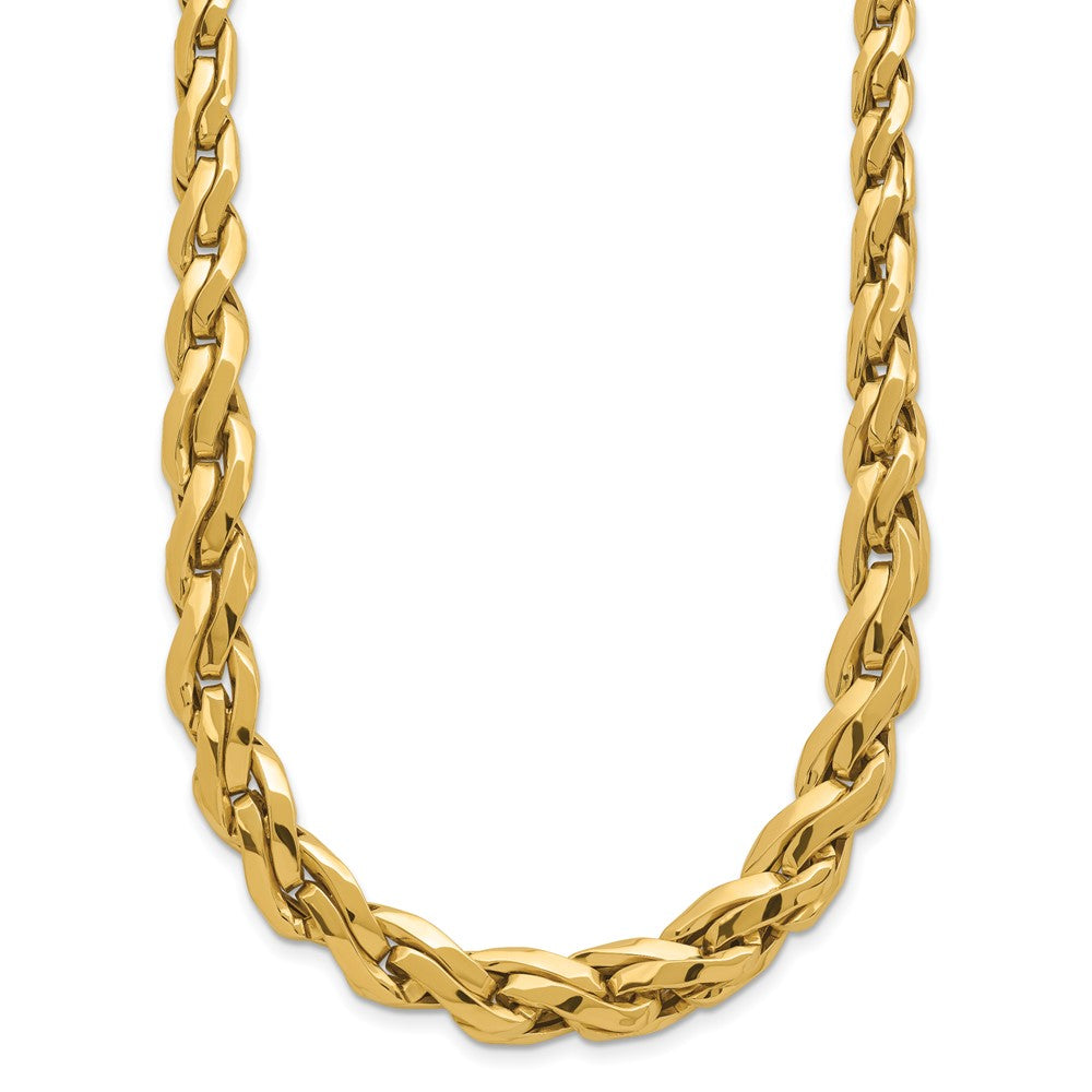 14k Polished Graduated Fancy Link Necklace