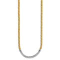 14K & White Rhodium D/C Twisted Fancy Necklace