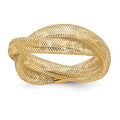 14K Gold Twisted Woven Mesh Stretch Ring