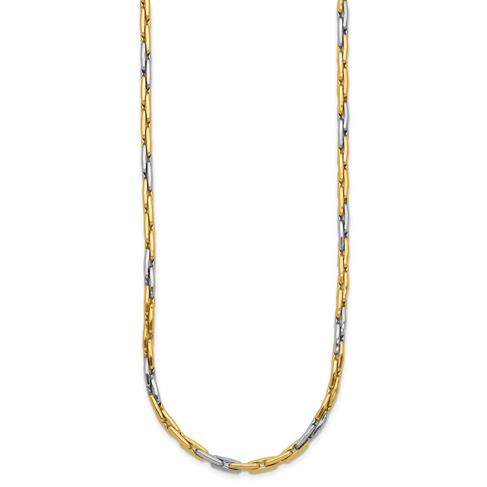 14K Two-tone Polished Fancy Link Necklace