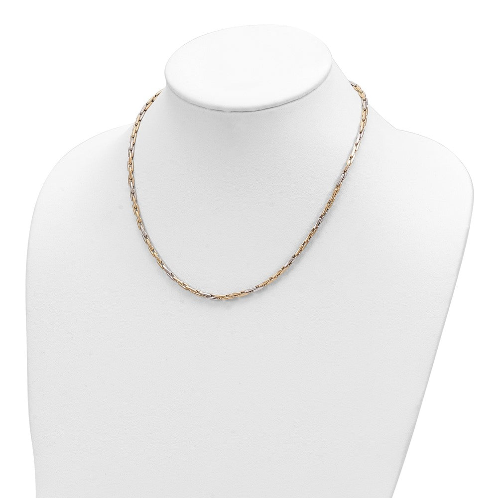 14K Two-tone Polished Fancy Link Necklace