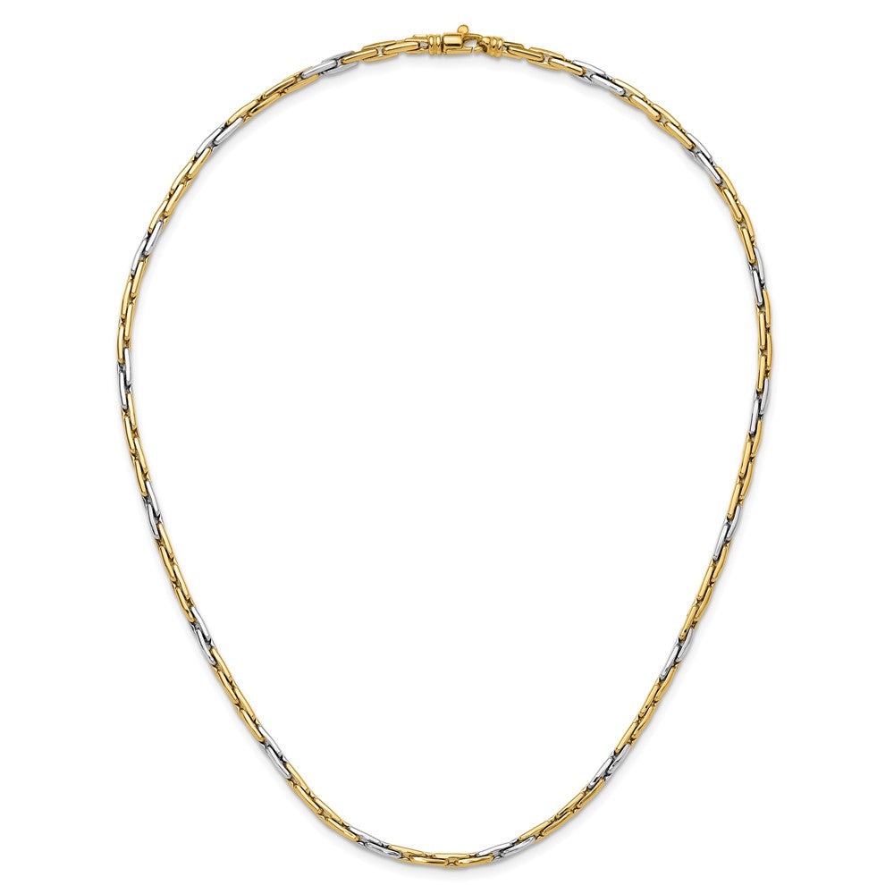 14K Two-tone Polished Fancy Link Necklace