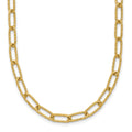 14K Textured Open Link Necklace
