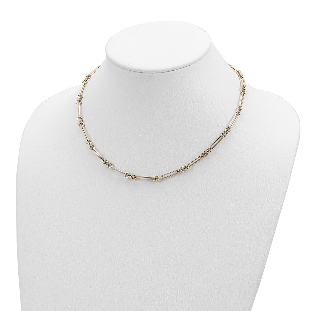 14K Polished Fancy Link Necklace