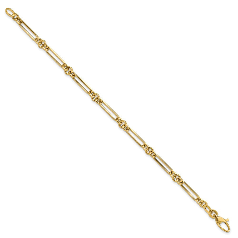 14K Polished Fancy Link Necklace