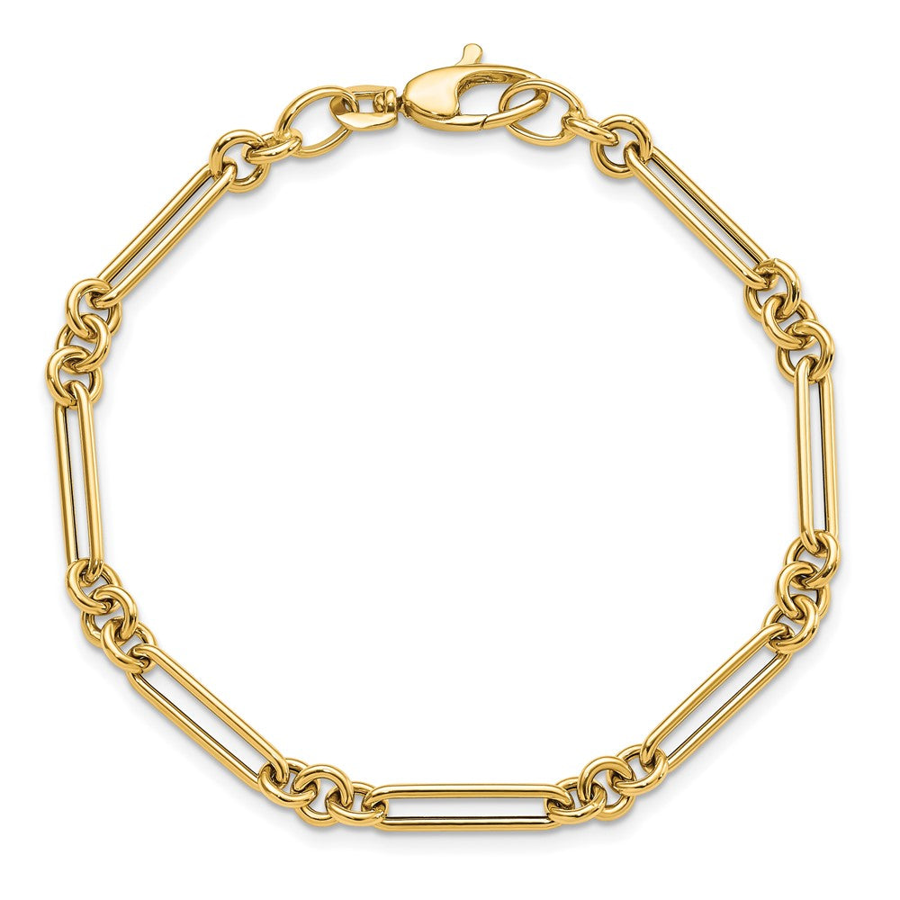 14K Polished Fancy Link Necklace