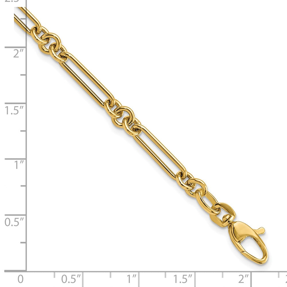 14K Polished Fancy Link Necklace