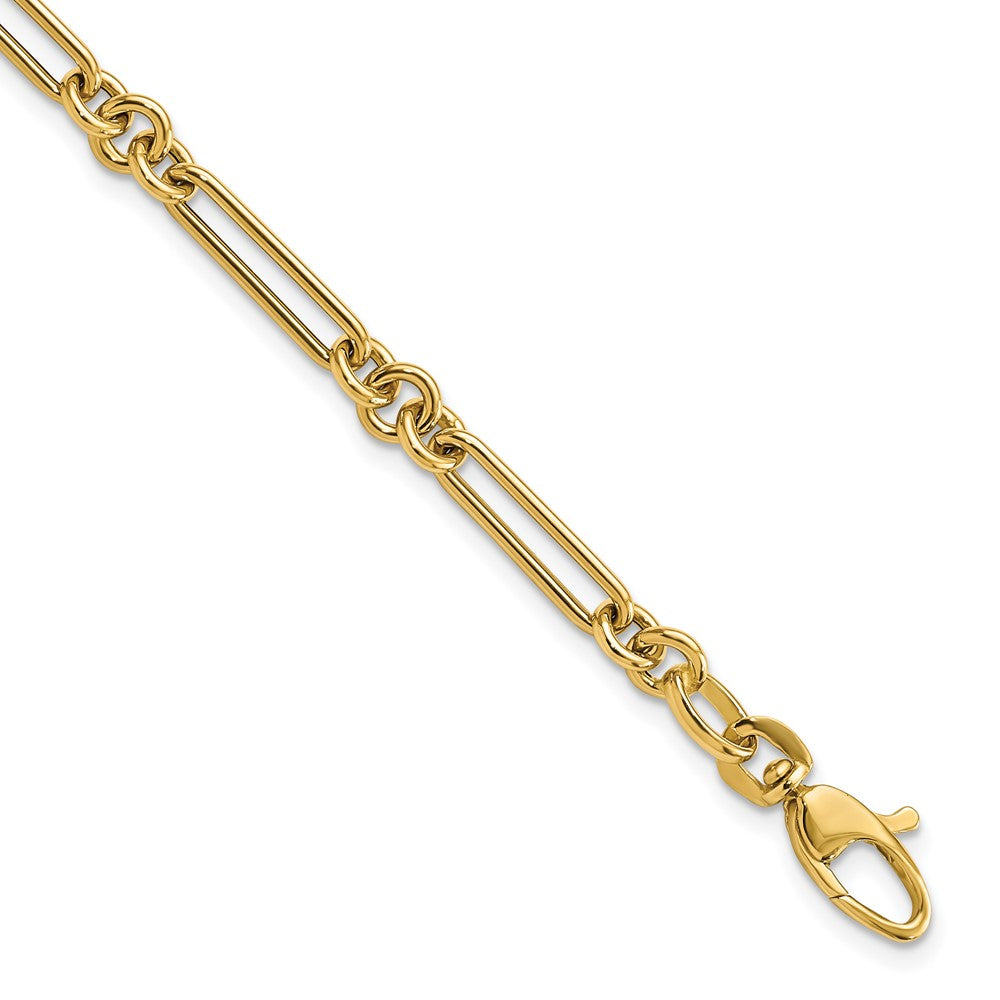 14K Polished Fancy Link Necklace