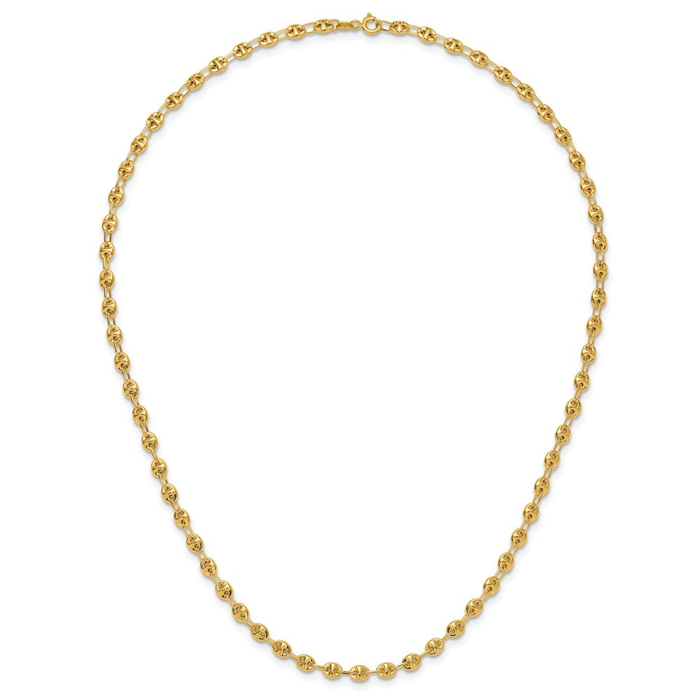 14K Polished Fancy Link Necklace