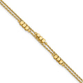 14K Polished D/C Beaded Double Strand Bracelet