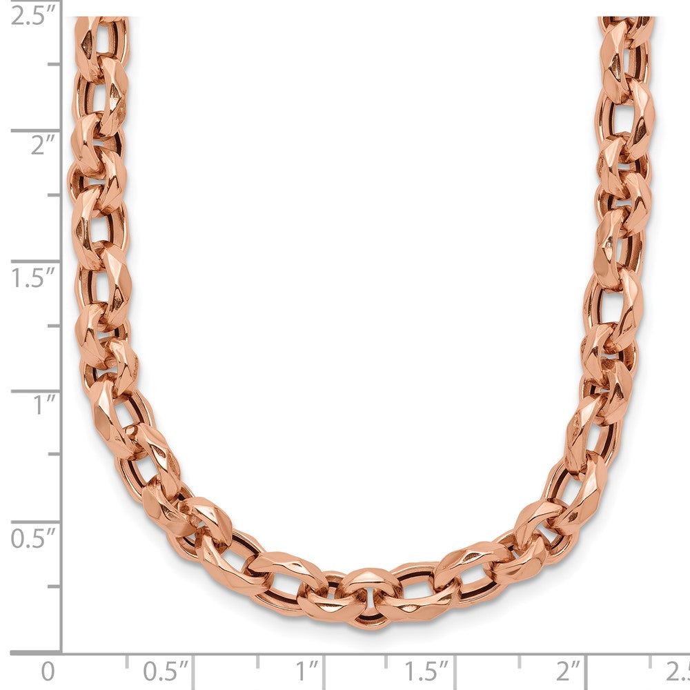 14K Rose Gold Polished Fancy Link Necklace