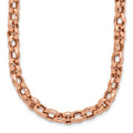 14K Rose Gold Polished Fancy Link Necklace