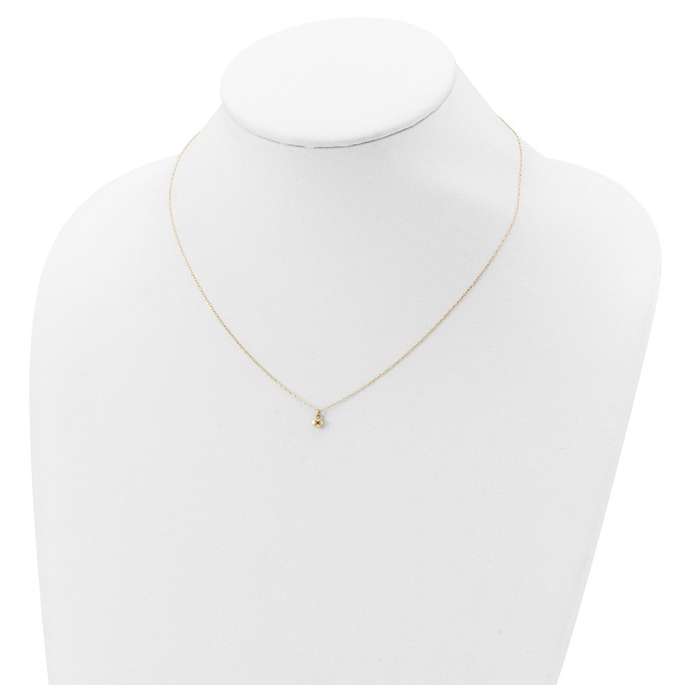14k Polished Puffed Heart Necklace