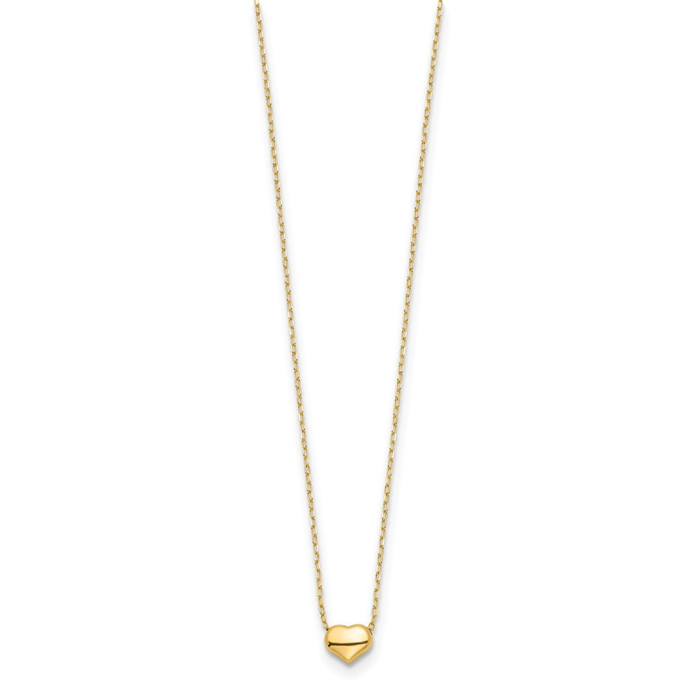 14k Polished Heart 16.5in Necklace