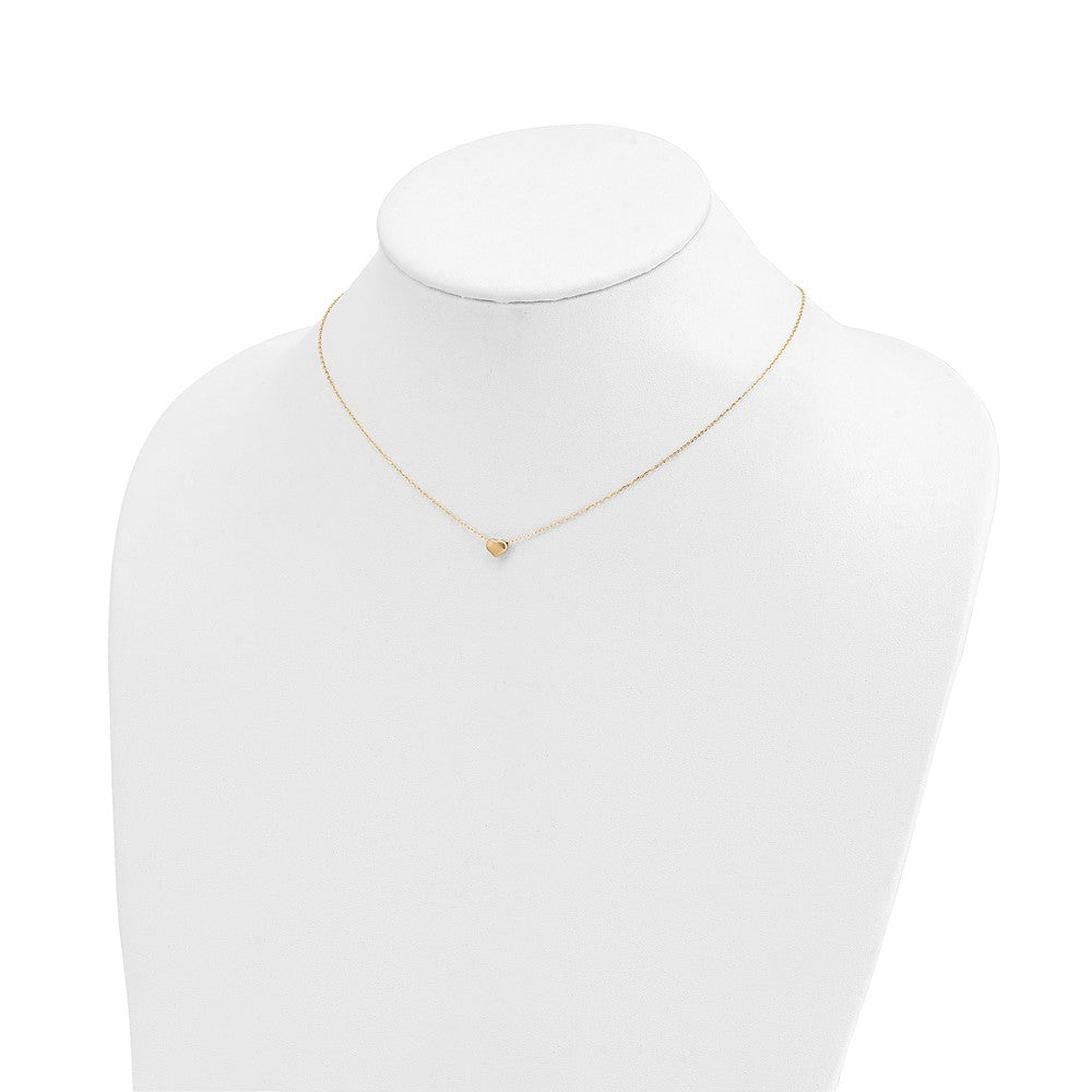 14k Polished Heart 16.5in Necklace