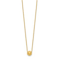 14k Polished Puffed Sun 16.5in Necklace