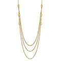 14K Triple Layer Polished Circles Fancy Necklace