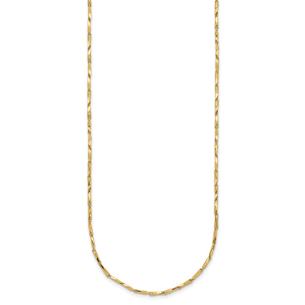 14K Polished Fancy Link 17in Necklace