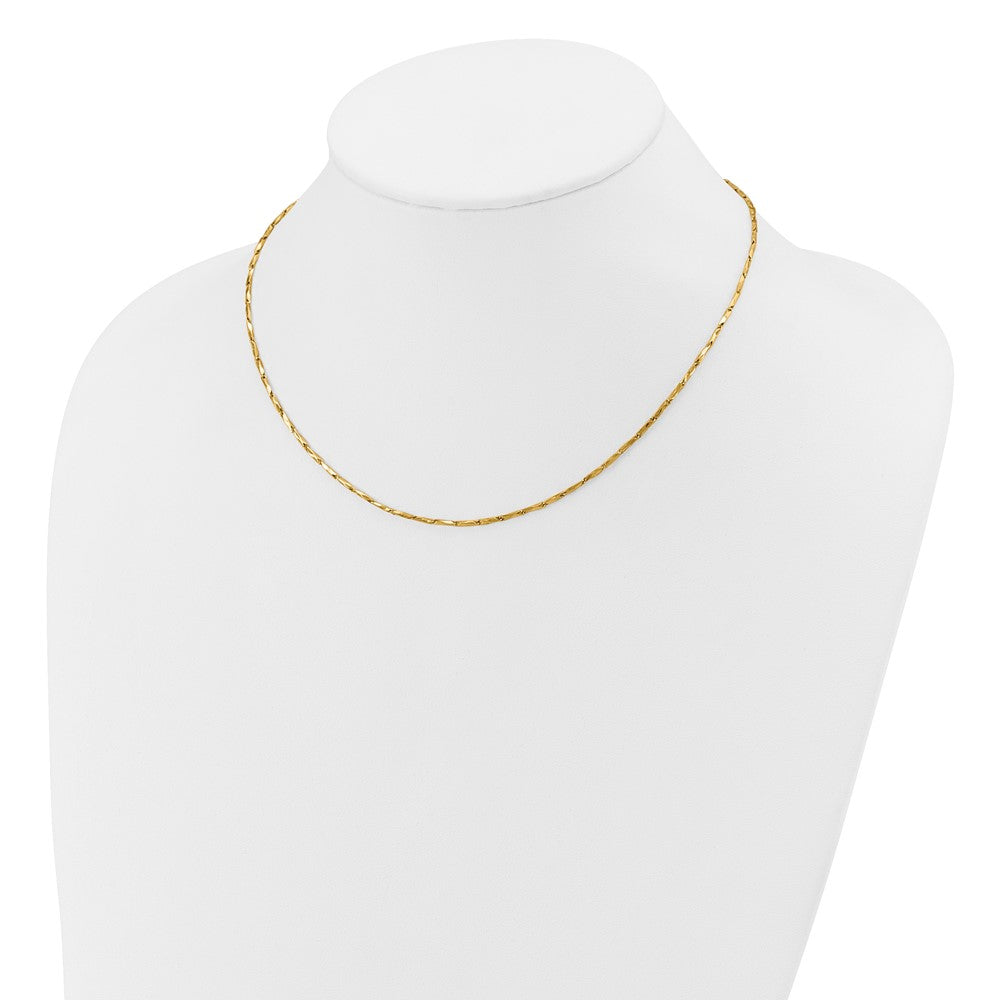 14K Polished Fancy Link 17in Necklace