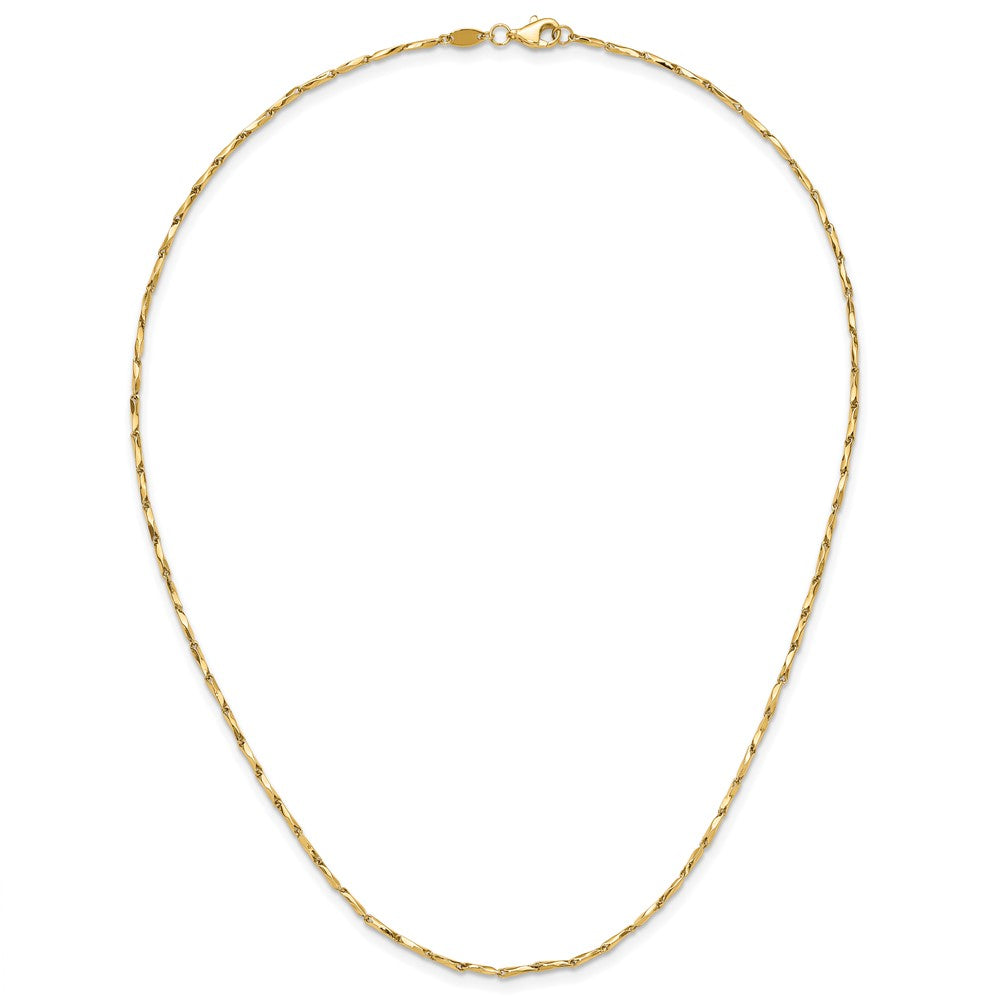 14K Polished Fancy Link 17in Necklace
