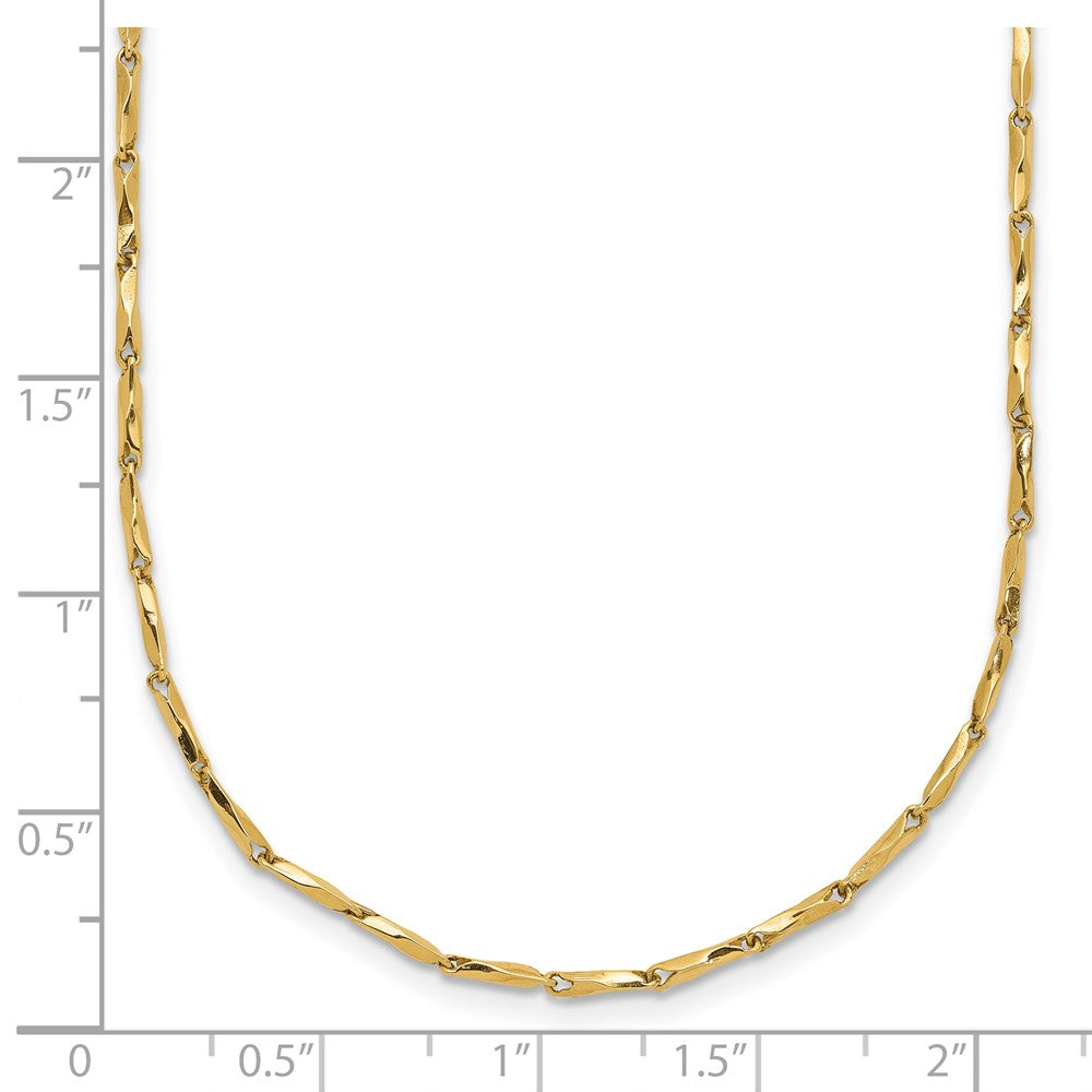 14K Polished Fancy Link 17in Necklace