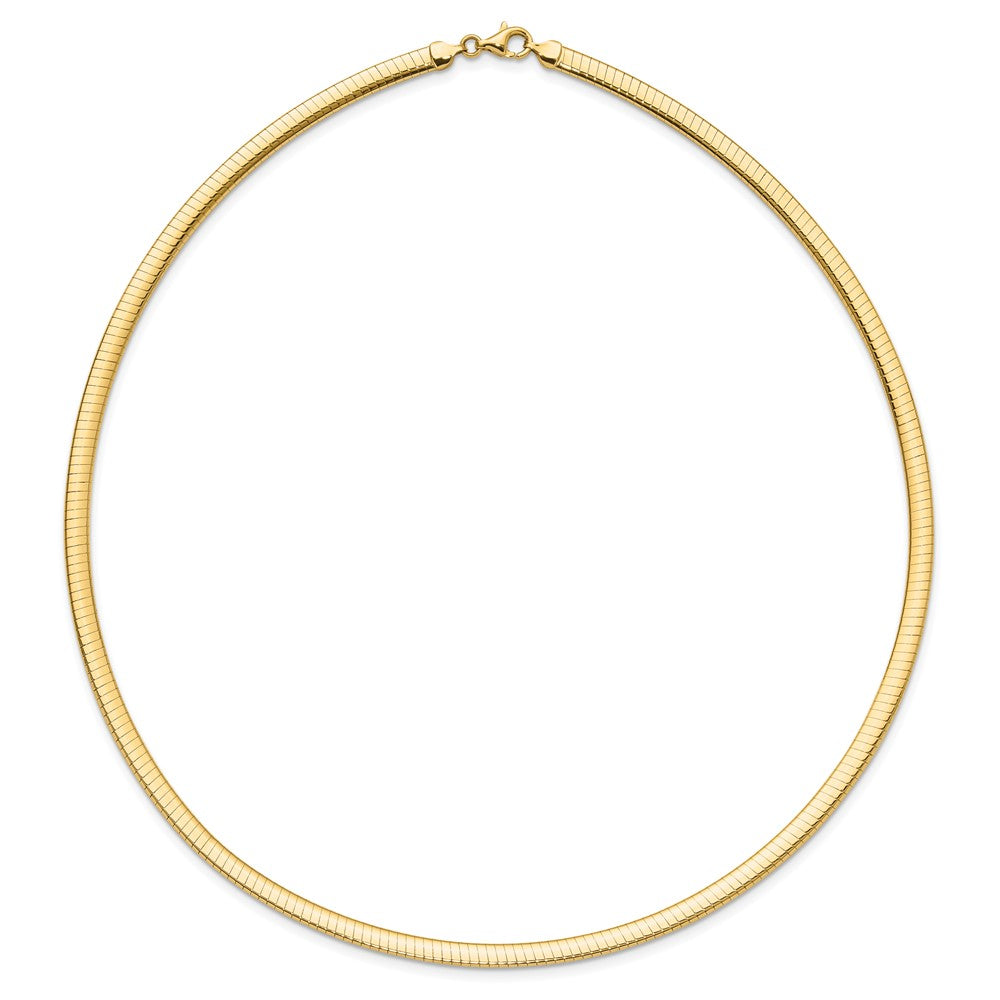 14k Flat D/C 4.00mm Fancy Reversible Omega Necklace