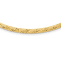 14k Flat D/C 4.00mm Fancy Reversible Omega Necklace