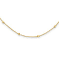 14K Polished Cube Stations w/ ext. Necklace