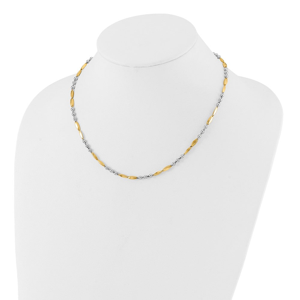 14k Two-Tone Polished Necklace