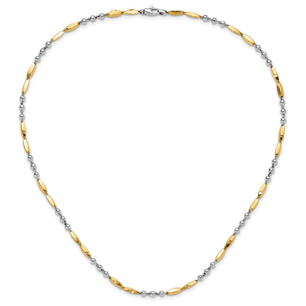 14k Two-Tone Polished Necklace