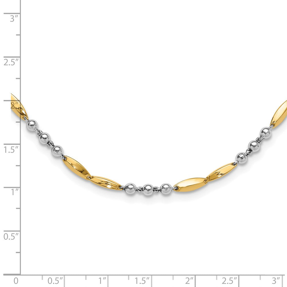 14k Two-Tone Polished Necklace