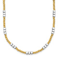 14K Two-tone Diamond-cut Beaded Bracelet