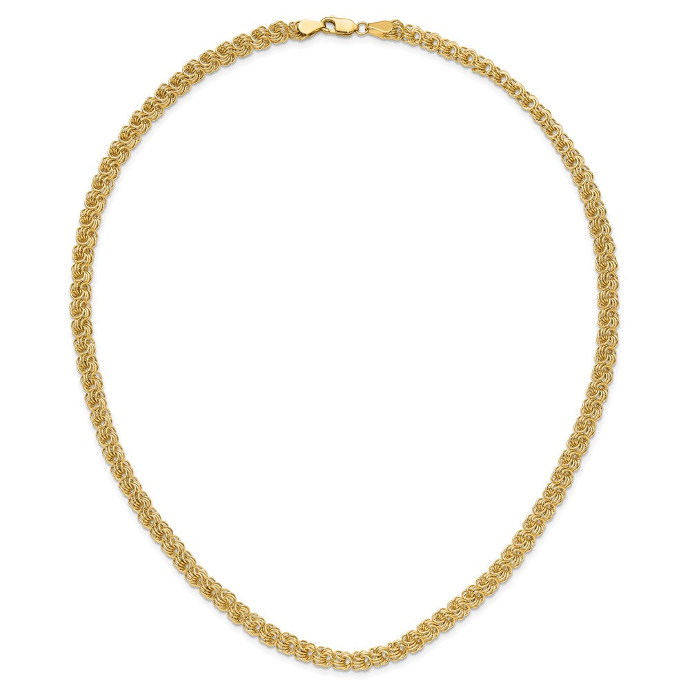 14K Polished Fancy Triple Link Necklace