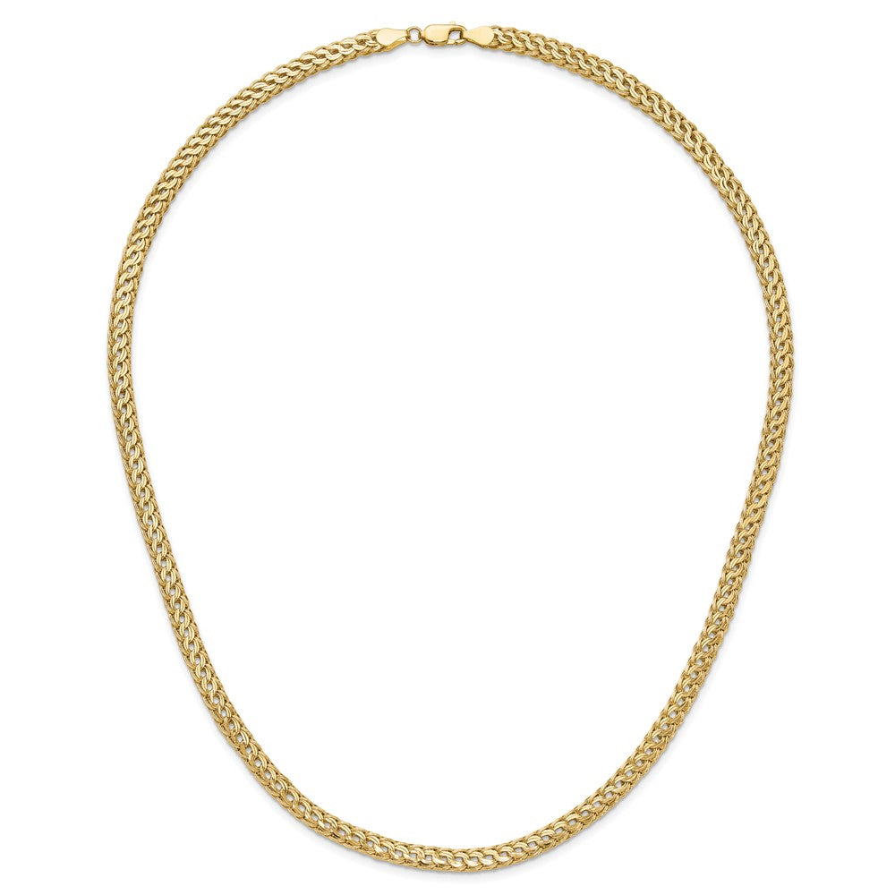 14K Polished Fancy D/C Link Necklace