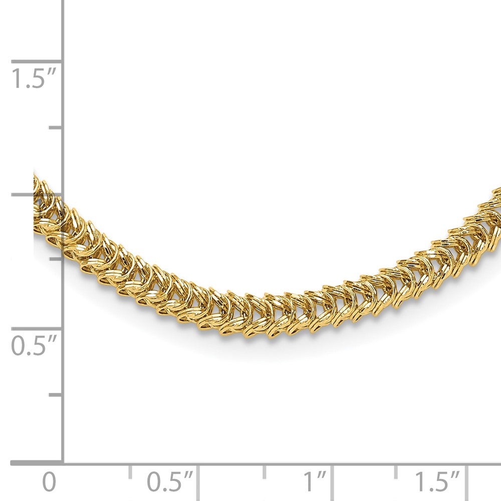 14K Polished Fancy Link Necklace