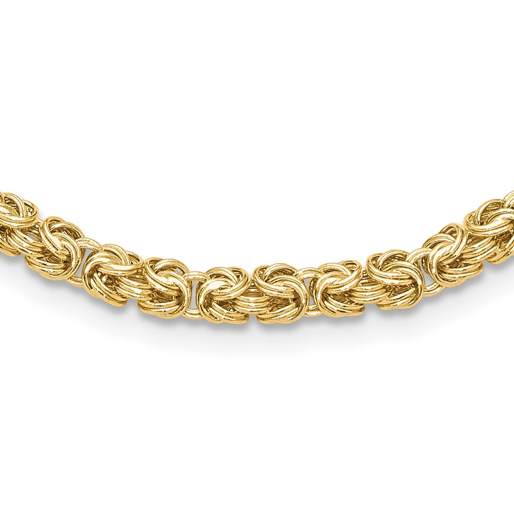 14K Polished Fancy Byzantine Link Necklace