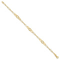 14K D/C Paperclip Link 7.25in Bracelet