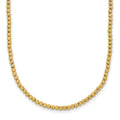 14K Polished and Diamond-cut Beaded Bracelet