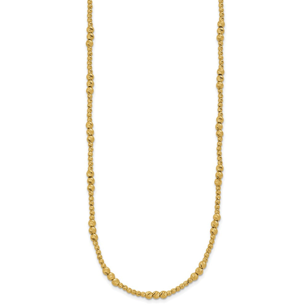 14K Diamond-cut Beaded Bracelet