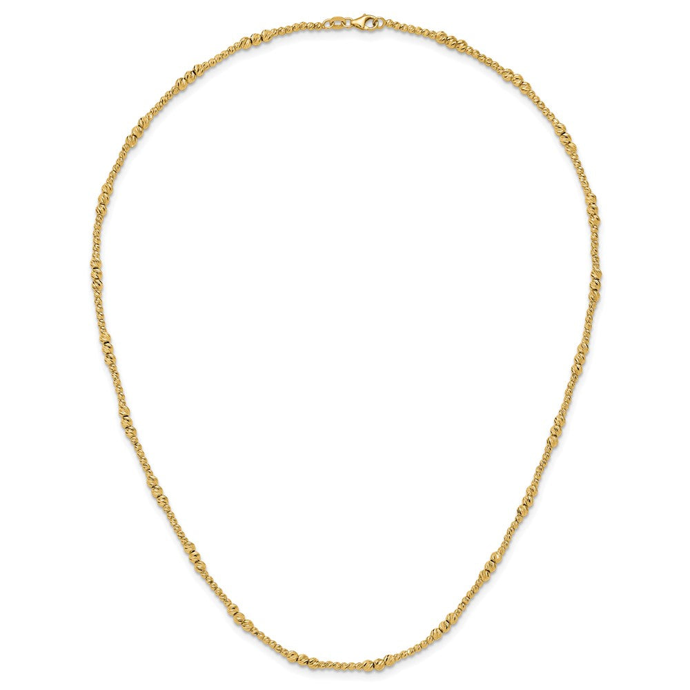 14K Diamond-cut Beaded Bracelet