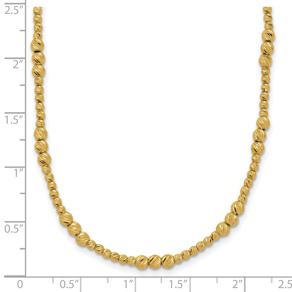 14K Diamond-cut Beaded Bracelet