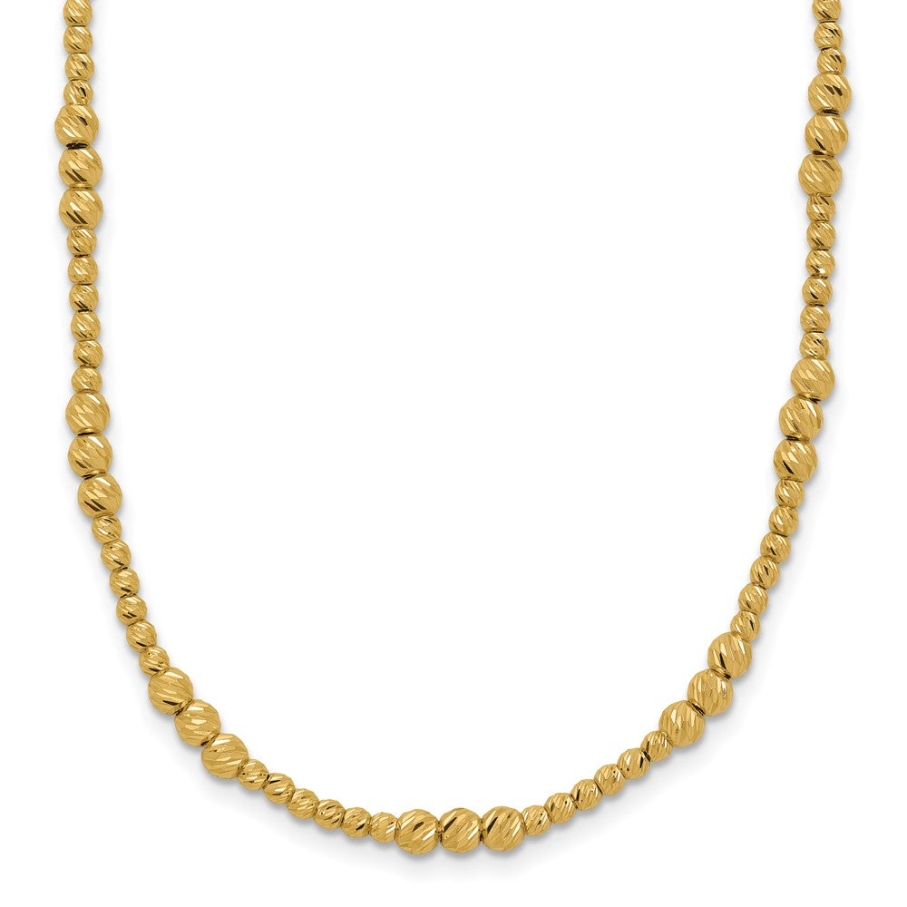 14K Diamond-cut Beaded Bracelet